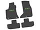 FLEXTREAD Factory Floorpan Fit Custom Vintage Scene Front and Rear Floor Mats with Lime SXT Insert; Black (17-23 AWD Challenger)