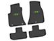 FLEXTREAD Factory Floorpan Fit Custom Vintage Scene Front and Rear Floor Mats with Lime T/A Insert; Black (11-23 RWD Challenger)