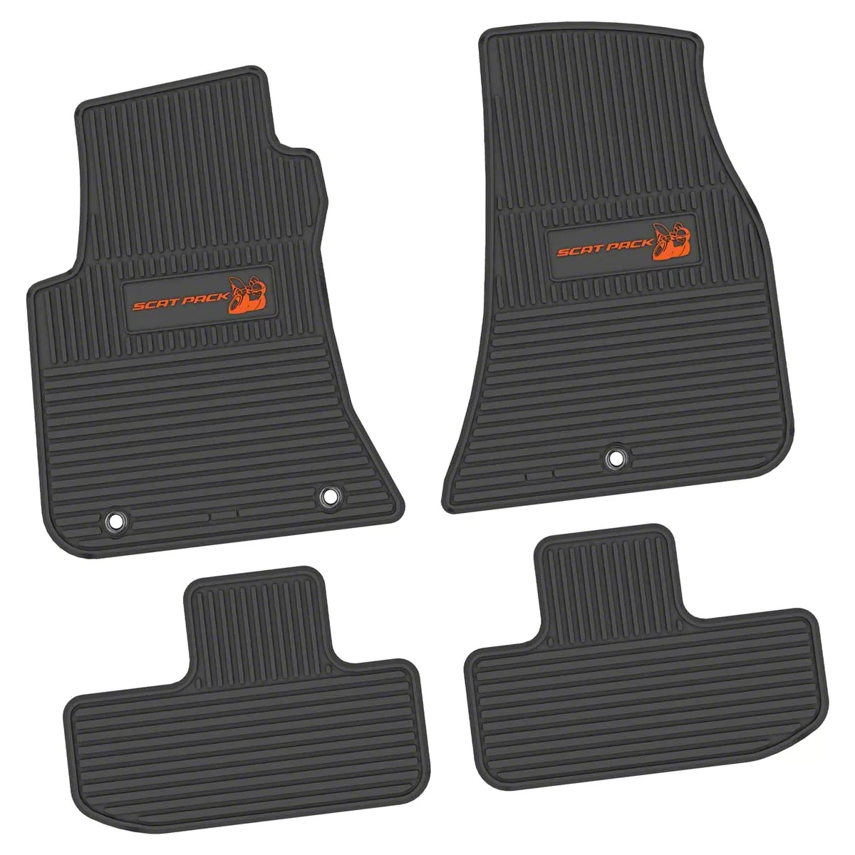 FLEXTREAD Challenger Factory Floorpan Fit Custom Vintage Scene Front and  Rear Floor Mats with Orange HEMI Insert; Black NGCV53042973 (11-23 RWD  Challenger) - Free Shipping