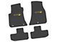 FLEXTREAD Factory Floorpan Fit Custom Vintage Scene Front and Rear Floor Mats with Yellow Scat Pack Insert; Black (11-23 RWD Challenger)