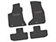 FLEXTREAD Factory Floorpan Fit Custom Vintage Scene Front and Rear Floor Mats with Pink Challenger Insert; Black (17-23 AWD Challenger)