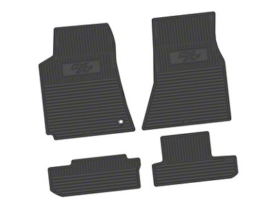 FLEXTREAD Factory Floorpan Fit Custom Vintage Scene Front and Rear Floor Mats with R/T Insert; Black (08-10 Challenger)