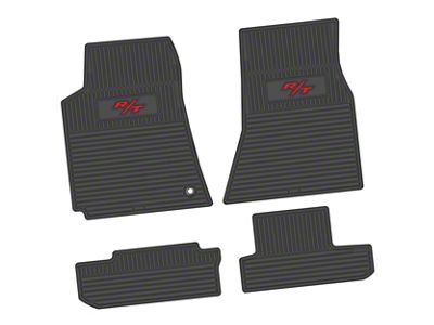 FLEXTREAD Factory Floorpan Fit Custom Vintage Scene Front and Rear Floor Mats with Red R/T Insert; Black (08-10 Challenger)