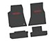 FLEXTREAD Factory Floorpan Fit Custom Vintage Scene Front and Rear Floor Mats with Red SRT Insert; Black (08-10 Challenger)