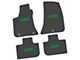 FLEXTREAD Factory Floorpan Fit Custom Vintage Scene Front and Rear Floor Mats with Green 392 HEMI Insert; Black (11-23 RWD Charger)