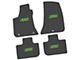 FLEXTREAD Factory Floorpan Fit Custom Vintage Scene Front and Rear Floor Mats with Lime 392 HEMI Insert; Black (11-23 RWD Charger)