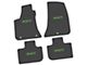 FLEXTREAD Factory Floorpan Fit Custom Vintage Scene Front and Rear Floor Mats with Lime SRT Insert; Black (11-23 RWD Charger)