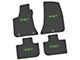FLEXTREAD Factory Floorpan Fit Custom Vintage Scene Front and Rear Floor Mats with Lime SXT Insert; Black (11-23 RWD Charger)