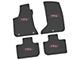 FLEXTREAD Factory Floorpan Fit Custom Vintage Scene Front and Rear Floor Mats with Pink 2015 R/T Insert; Black (11-23 AWD Charger)
