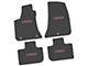 FLEXTREAD Factory Floorpan Fit Custom Vintage Scene Front and Rear Floor Mats with Pink Charger Insert; Black (11-23 RWD Charger)