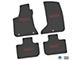 FLEXTREAD Factory Floorpan Fit Custom Vintage Scene Front and Rear Floor Mats with Red Charger Insert; Black (11-23 AWD Charger)