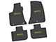 FLEXTREAD Factory Floorpan Fit Custom Vintage Scene Front and Rear Floor Mats with Yellow SRT Hellcat Insert; Black (11-23 RWD Charger)