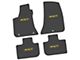 FLEXTREAD Factory Floorpan Fit Custom Vintage Scene Front and Rear Floor Mats with Yellow SRT Insert; Black (11-23 RWD Charger)