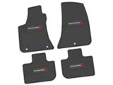 FLEXTREAD Factory Floorpan Fit Custom Vintage Scene Front and Rear Floor Mats with Dodge Stripe Insert; Black (11-23 AWD Charger)