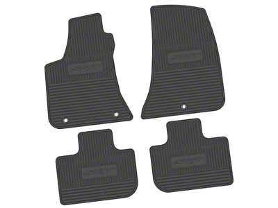 FLEXTREAD Factory Floorpan Fit Custom Vintage Scene Front and Rear Floor Mats with SRT Insert; Black (11-23 RWD Charger)