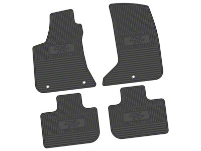 FLEXTREAD Factory Floorpan Fit Custom Vintage Scene Front and Rear Floor Mats with 2008 R/T Insert; Black (11-23 AWD Charger)