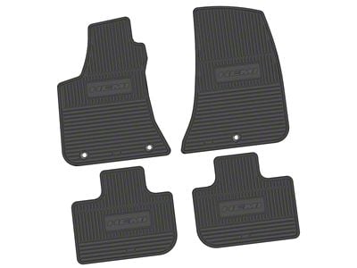 FLEXTREAD Factory Floorpan Fit Custom Vintage Scene Front and Rear Floor Mats with HEMI Insert; Black (11-23 RWD Charger)