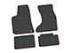 FLEXTREAD Factory Floorpan Fit Custom Vintage Scene Front and Rear Floor Mats with Dark Blue R/T Insert; Black (07-10 AWD Charger)