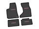 FLEXTREAD Factory Floorpan Fit Custom Vintage Scene Front and Rear Floor Mats with Pink Charger Insert; Black (07-10 AWD Charger)