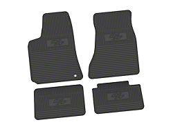 FLEXTREAD Factory Floorpan Fit Custom Vintage Scene Front and Rear Floor Mats with R/T Insert; Black (06-10 RWD Charger)