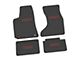 FLEXTREAD Factory Floorpan Fit Custom Vintage Scene Front and Rear Floor Mats with Red Charger Insert; Black (07-10 AWD Charger)