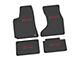 FLEXTREAD Factory Floorpan Fit Custom Vintage Scene Front and Rear Floor Mats with Red R/T Insert; Black (07-10 AWD Charger)