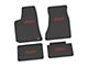 FLEXTREAD Factory Floorpan Fit Custom Vintage Scene Front and Rear Floor Mats with Red SRT Insert; Black (06-10 RWD Charger)