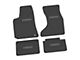 FLEXTREAD Factory Floorpan Fit Custom Vintage Scene Front and Rear Floor Mats with Silver Charger Insert; Black (07-10 AWD Charger)