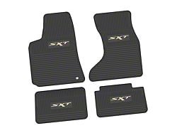 FLEXTREAD Factory Floorpan Fit Custom Vintage Scene Front and Rear Floor Mats with Tan SXT Insert; Black (07-10 AWD Charger)