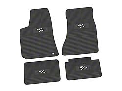FLEXTREAD Factory Floorpan Fit Custom Vintage Scene Front and Rear Floor Mats with White R/T Insert; Black (06-10 RWD Charger)