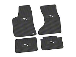 FLEXTREAD Factory Floorpan Fit Custom Vintage Scene Front and Rear Floor Mats with White R/T Insert; Black (07-10 AWD Charger)