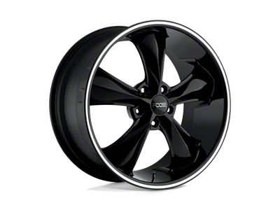 Foose Legend Gloss Black Milled Wheel; 17x7; 1mm Offset (05-09 Mustang GT, V6)