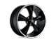 Foose Legend Gloss Black Milled Wheel; 18x9 (05-09 Mustang)