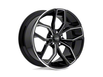 Foose Outcast Gloss Black Milled Wheel; Rear Only; 20x10 (05-09 Mustang)