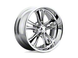 Foose Knuckle Chrome Wheel; 17x7; 1mm Offset (10-14 Mustang GT w/o Performance Pack, V6)