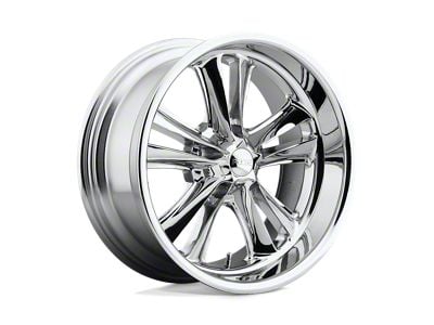 Foose Knuckle Chrome Wheel; 18x8; 1mm Offset (10-14 Mustang GT w/o Performance Pack, V6)