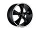 Foose Legend Gloss Black Milled Wheel; 17x7 (10-14 Mustang GT w/o Performance Pack, V6)