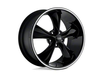 Foose Legend Gloss Black Milled Wheel; 18x8; 1mm Offset (10-14 Mustang GT w/o Performance Pack, V6)