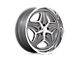 Foose Merlot Anthracite Machined Wheel; Rear Only; 22x10.5 (93-02 Camaro)