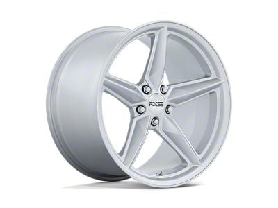 Foose CF8 Gloss Silver Wheel; 19x9.5; 17mm Offset (16-24 Camaro, Excluding SS w/ 6-Piston Front Calipers & ZL1)