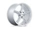 Foose CF8 Gloss Silver Wheel; 19x9.5; 45mm Offset (16-24 Camaro, Excluding SS w/ 6-Piston Front Calipers & ZL1)