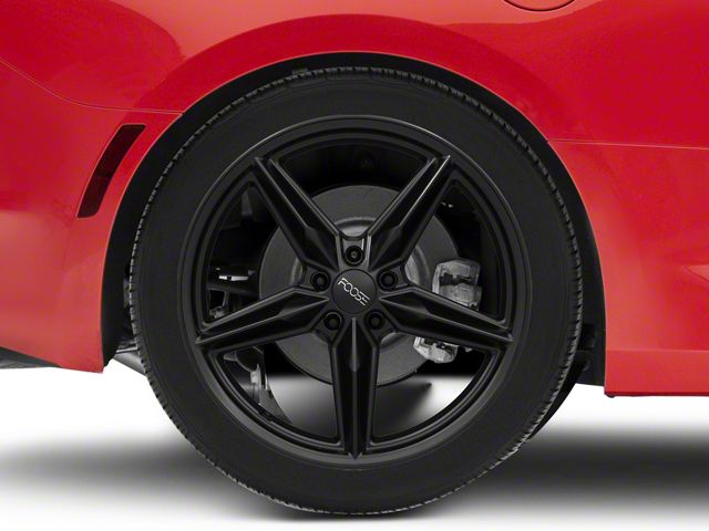 Foose CF8 Matte Black Wheel; Rear Only; 20x11 (16-24 Camaro)