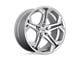 Foose Impala Gloss Silver Machined Wheel; 20x10.5; 40mm Offset (16-24 Camaro, Excluding SS w/ 6-Piston Front Calipers & ZL1)