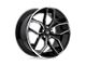 Foose Outcast Gloss Black Milled Wheel; Rear Only; 20x10; 40mm Offset (16-24 Camaro, Excluding SS w/ 6-Piston Front Calipers & ZL1)