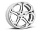 Foose Impala Silver Machined Wheel; Rear Only; 20x10.5 (11-23 RWD Charger)