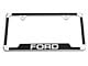 Ford License Plate Frame; Carbon Fiber Vinyl Insert (Universal; Some Adaptation May Be Required)