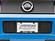 Ford License Plate Frame; Silver Pony with Silver Mustang Script (Universal; Some Adaptation May Be Required)