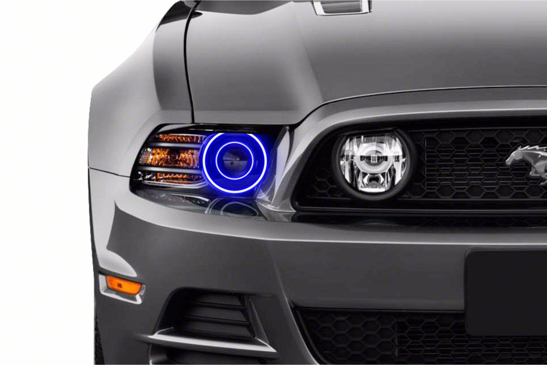 Profile Mustang Prism Fitted Halos Rgb Edc01122 10 14 Mustang W Factory Hid Headlights 7124