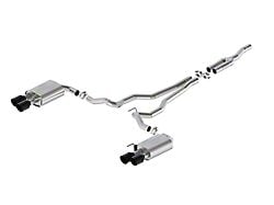 Ford Performance Touring Non-Active Cat-Back Exhaust with Black Chrome Tips and GT Quad Tip Rear Valance (24-25 Mustang EcoBoost w/o Active Exhaust)