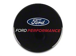 Ford Performance Center Cap for Factory Ford Wheels; Black (15-24 Mustang)